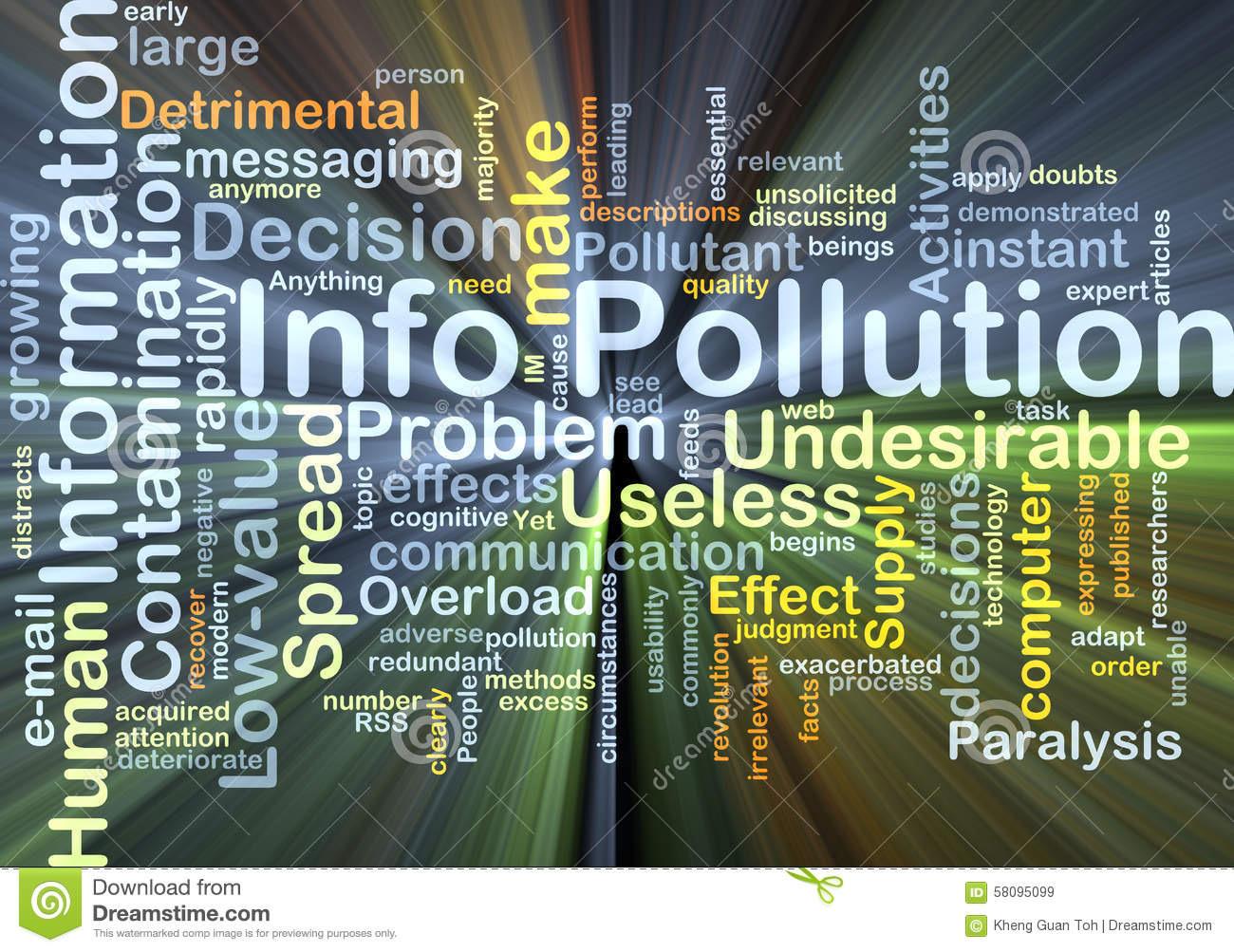 info pollution background concept glowing wordcloud illustration light 58095099